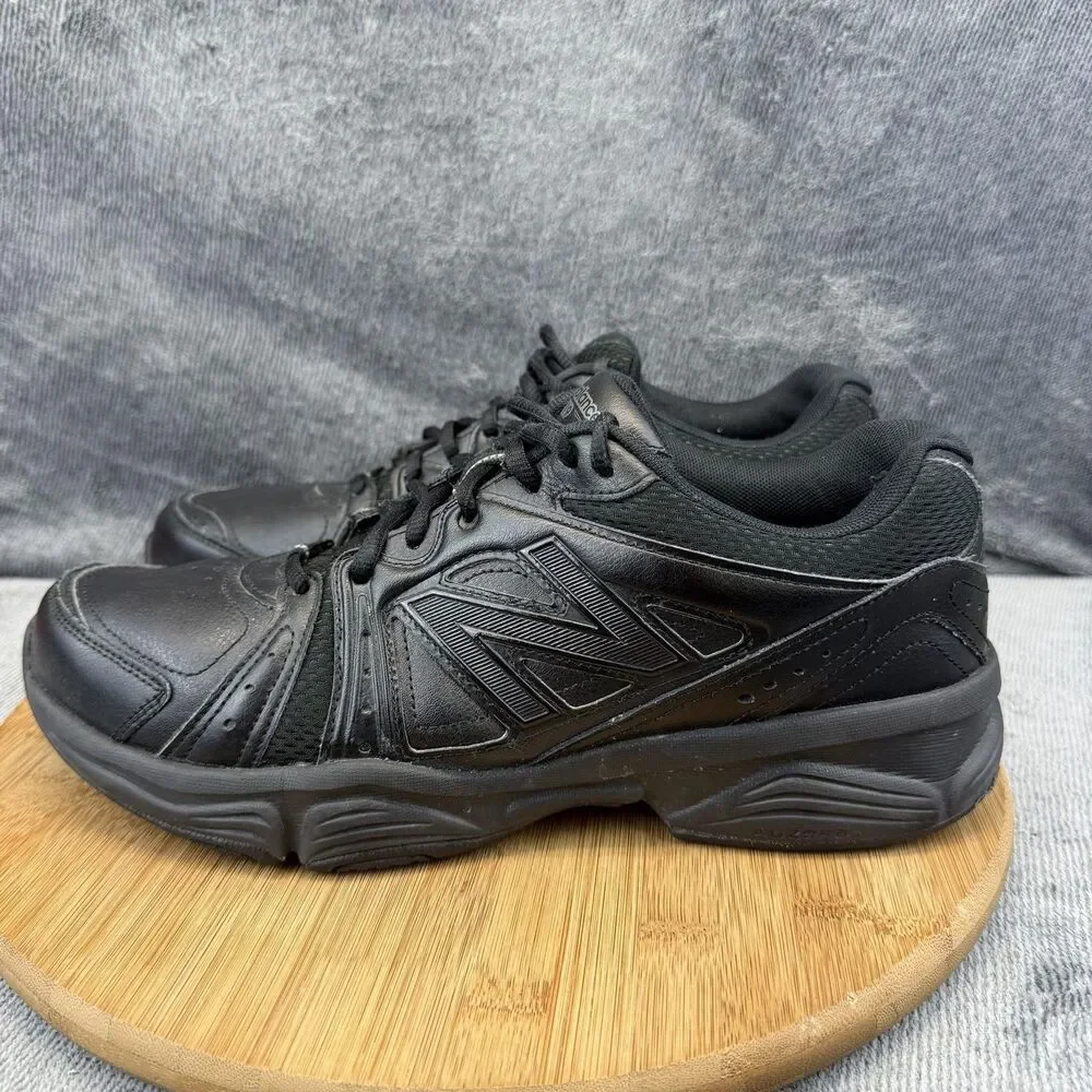 New Balance 519 Shoes Mens Size 10.5 Black Leather Athletic Sneakers MX519BK